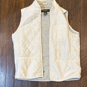 Eddie Bauer Cream Quilted Outerwear